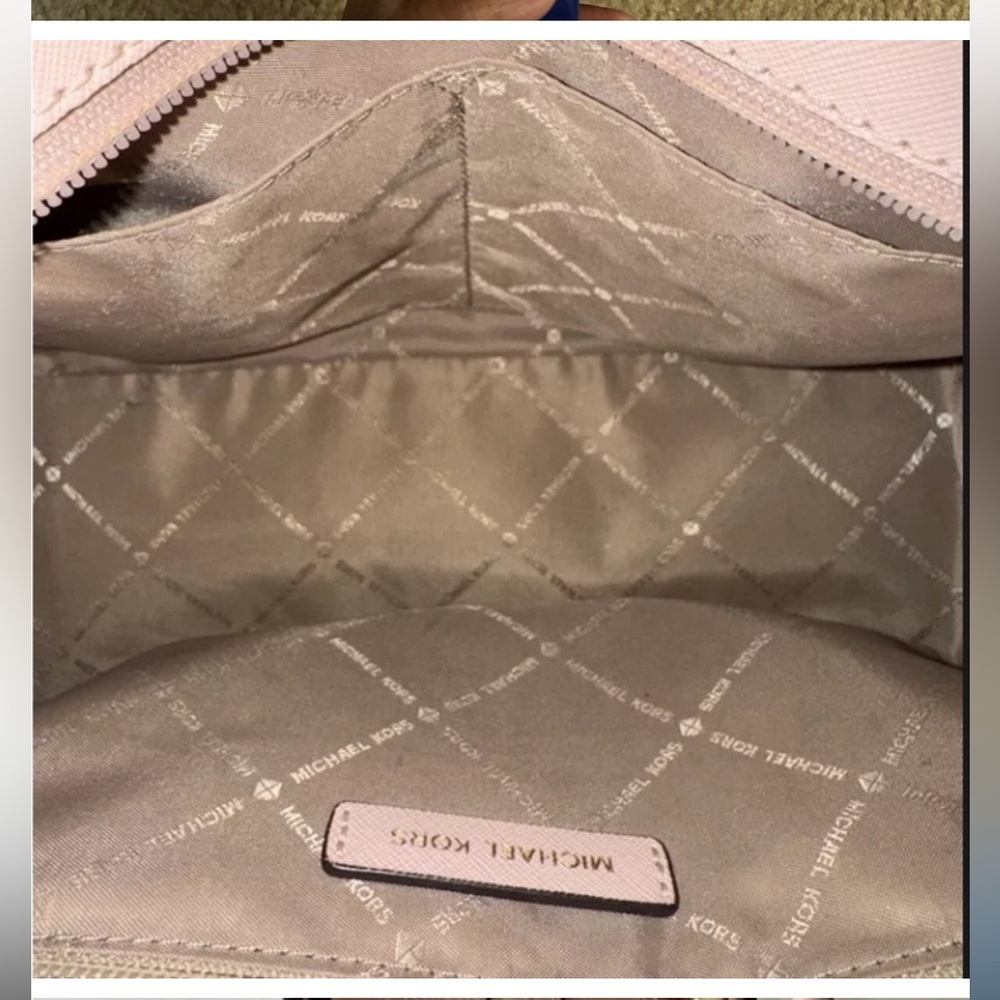 NWT Michael Kors Rayne satchel Elegant blush Pink Handbag w feet. New never used - Picture 6 of 12